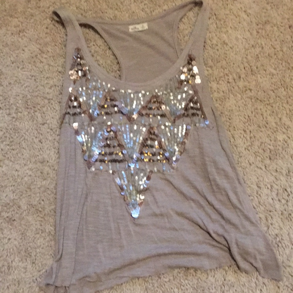 Hollister flowy crop top tank